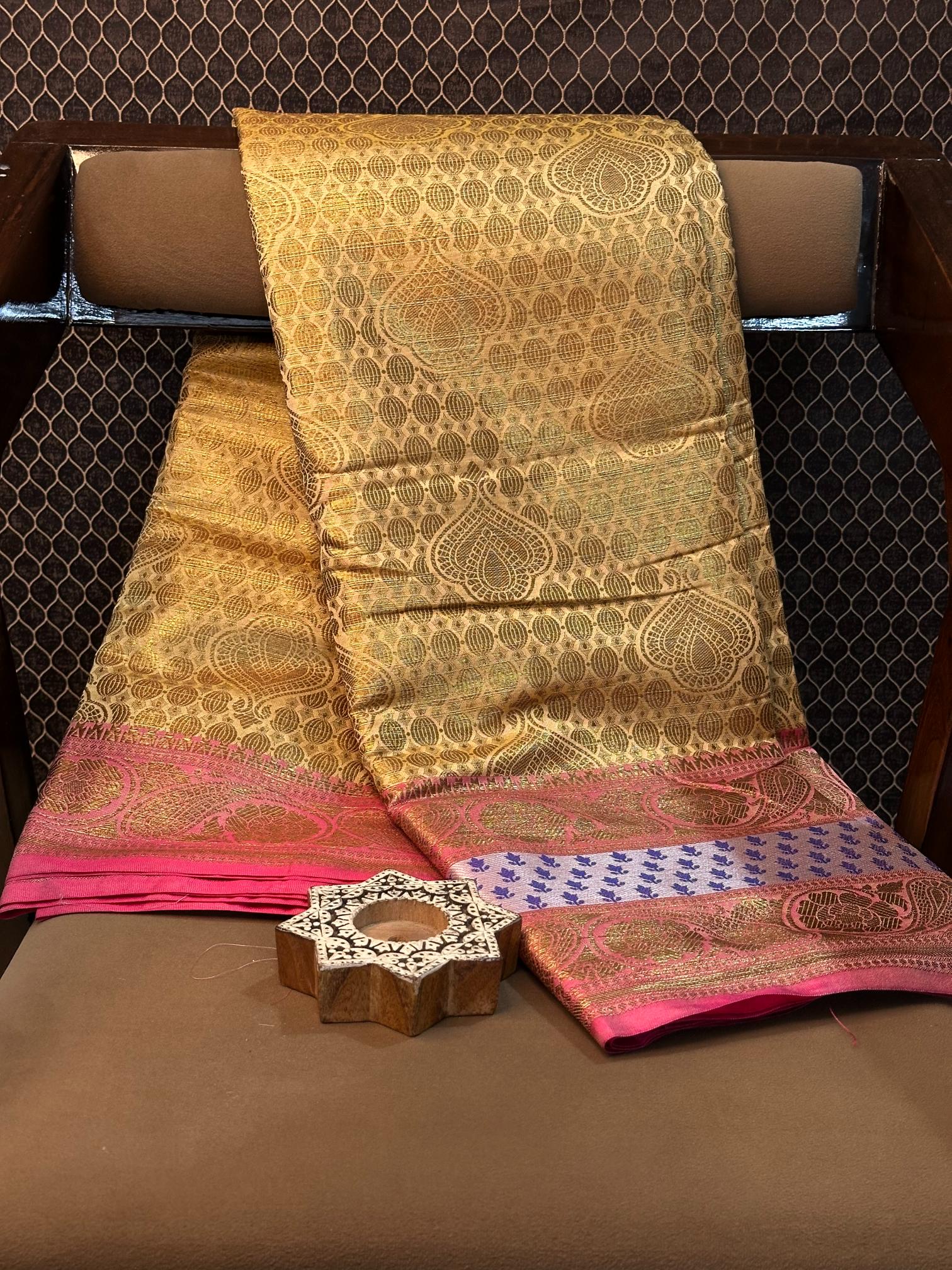 Eccentric Zari Weave Softsilk Heritage Banarasi Saree