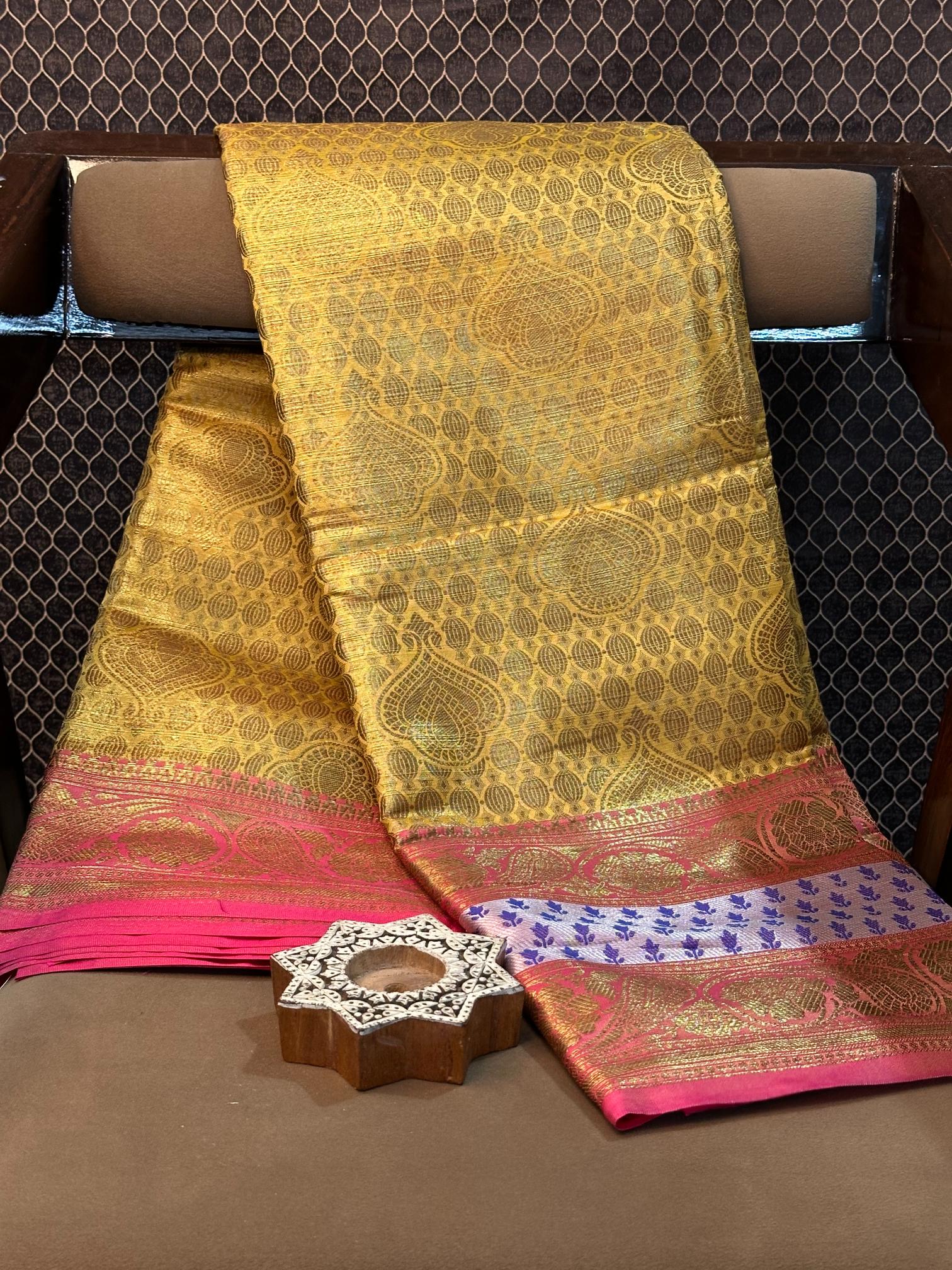 Eccentric zari weave Softsilk Banarasi saree