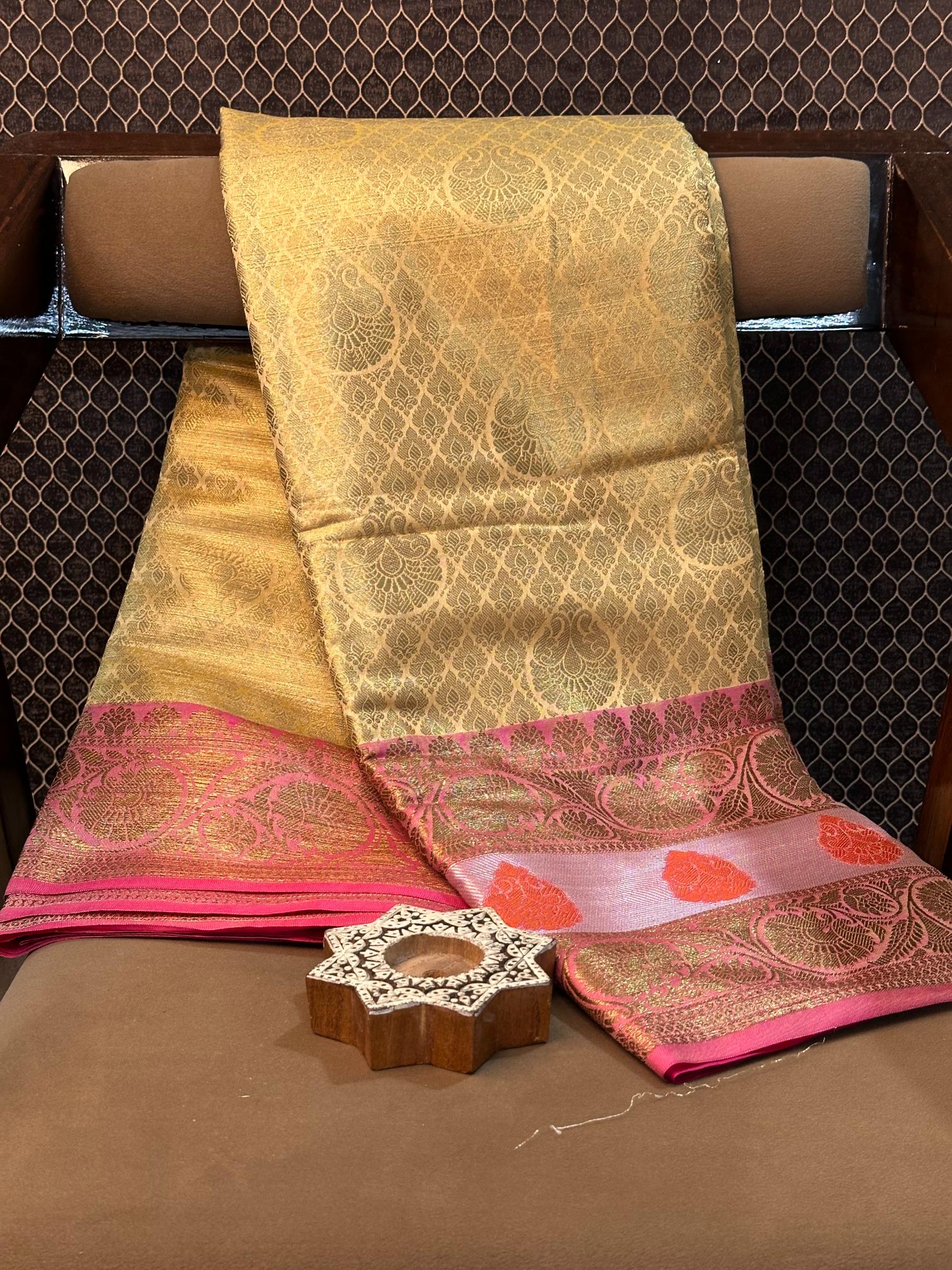 Eccentric zari weave Softsilk Banarasi saree