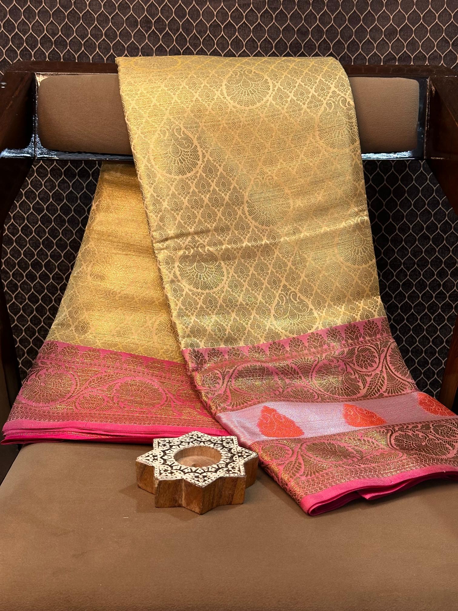 Eccentric zari weave Softsilk Banarasi saree
