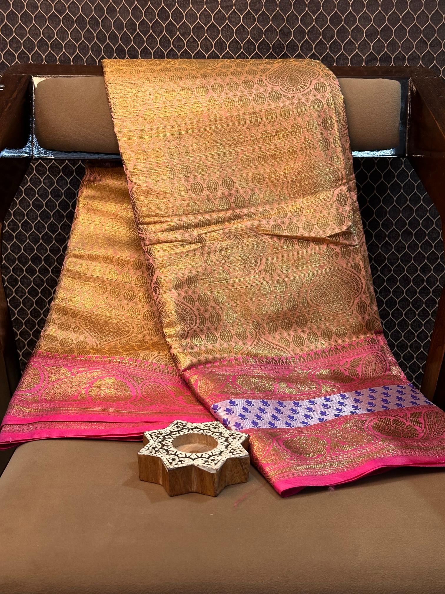 Eccentric Zari Weave Softsilk Heritage Banarasi Saree