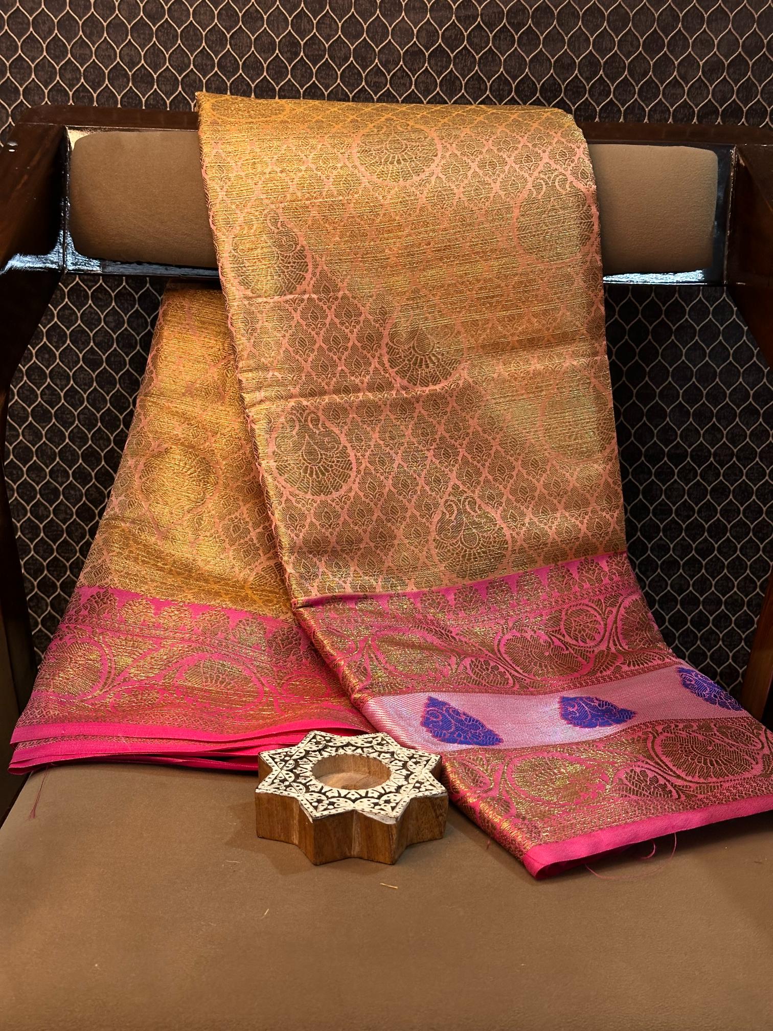 Eccentric zari weave Softsilk Banarasi saree