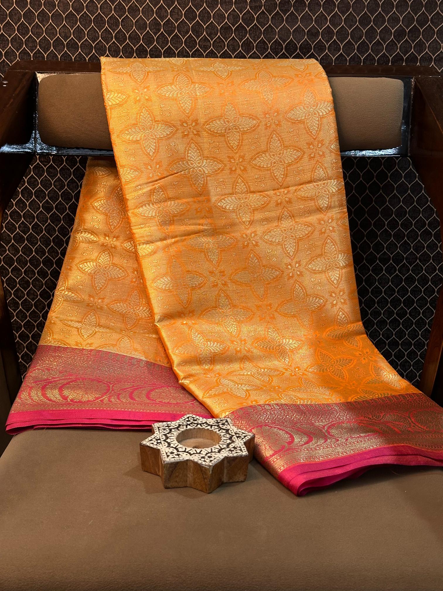 Eccentric zari weave Softsilk Banarasi saree