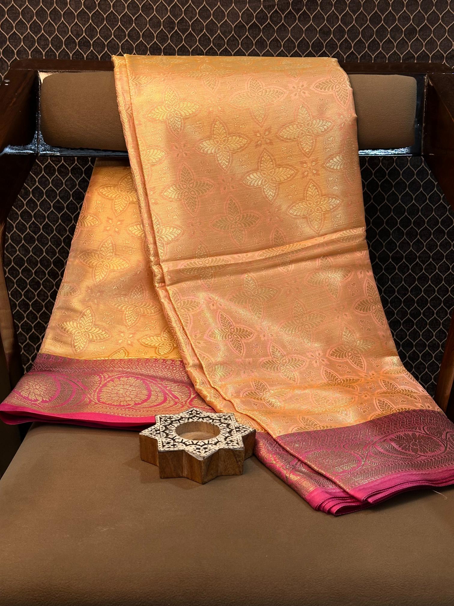 Eccentric zari weave Softsilk Banarasi saree