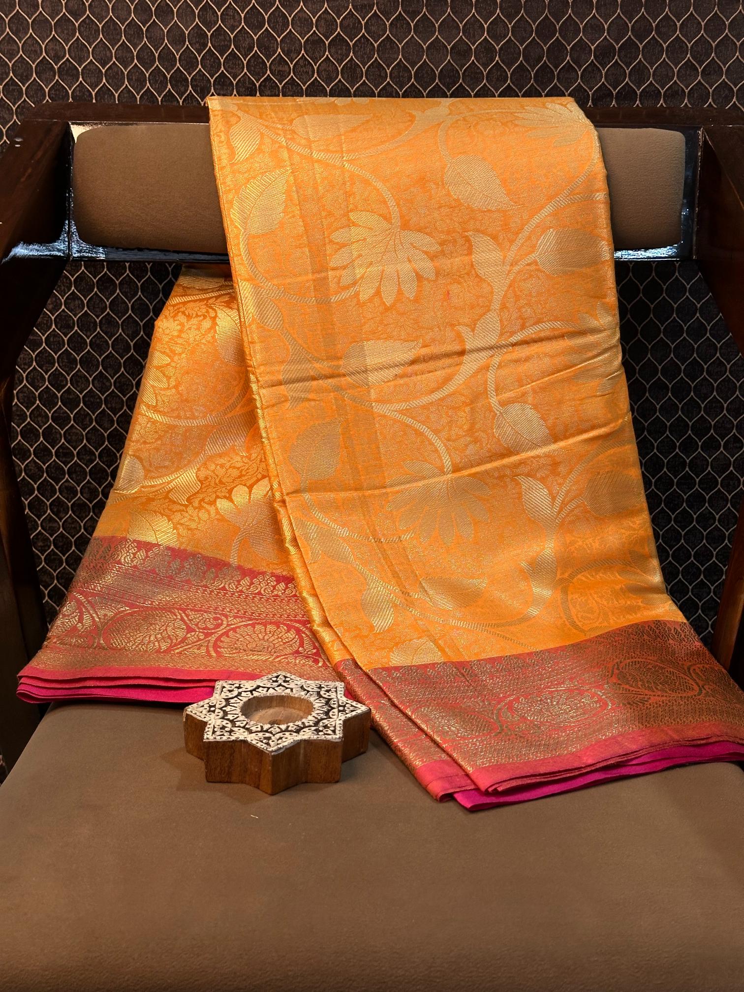 Eccentric zari weave Softsilk Banarasi saree