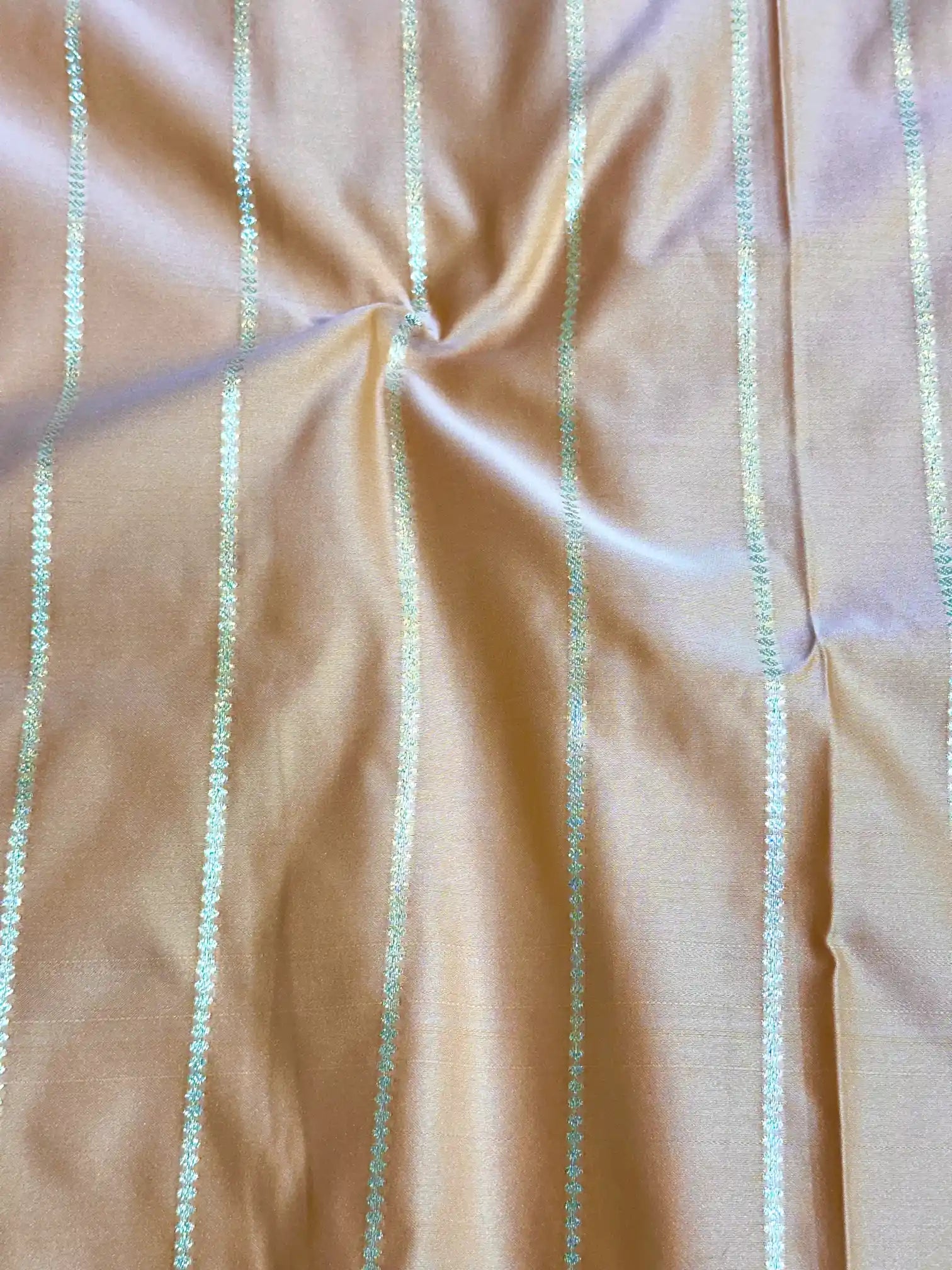 Pastel Peach Premium Mashru Katan Silk Banarasi Saree
