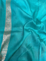 Pastel Green Buta Motifs Munga Silk Saree