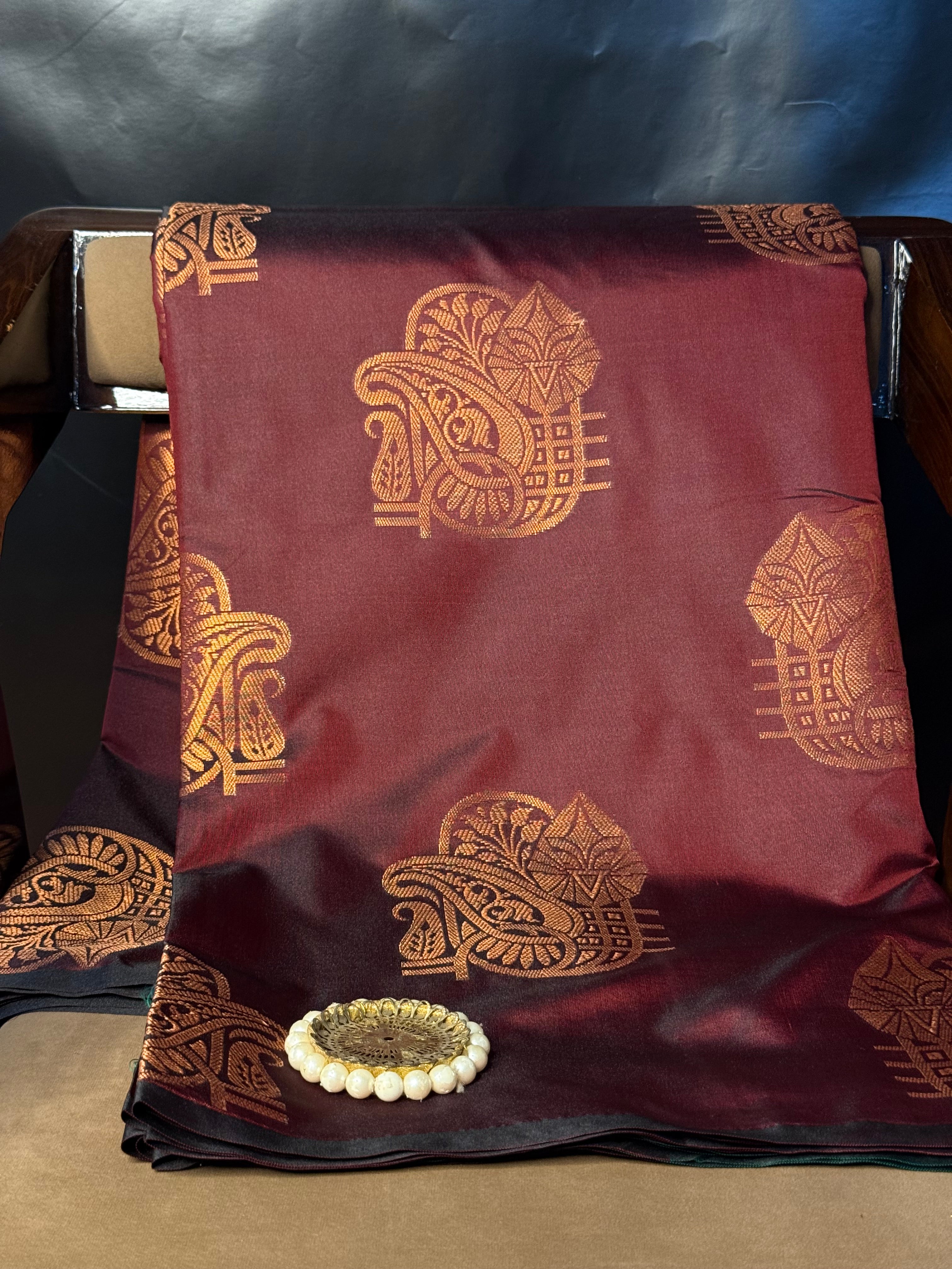 Traditional Contemperory Weave Softsilk Banarasi Saree