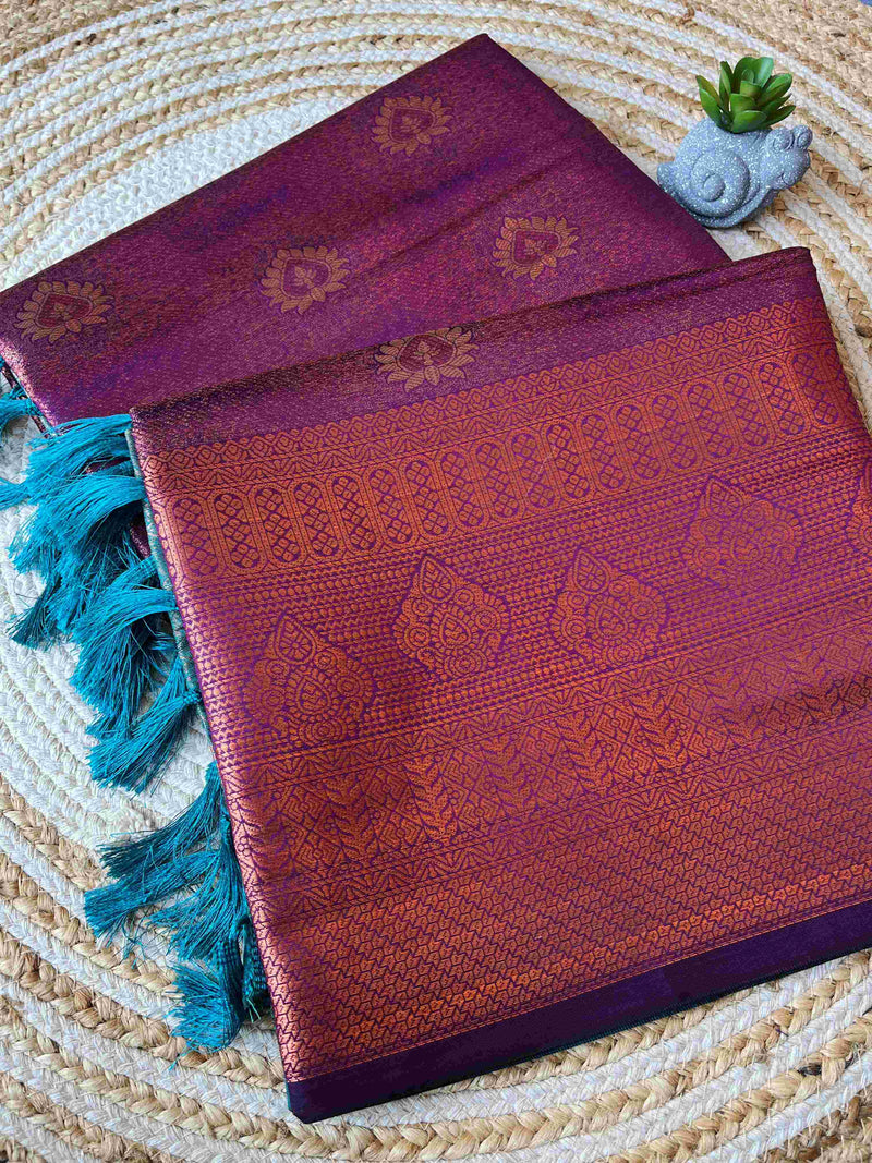 Exclusive Purple Colour Soft Pattu Silk Saree