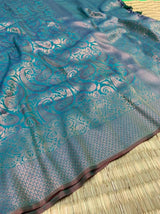 Beautiful Green Colour Softsilk Saree