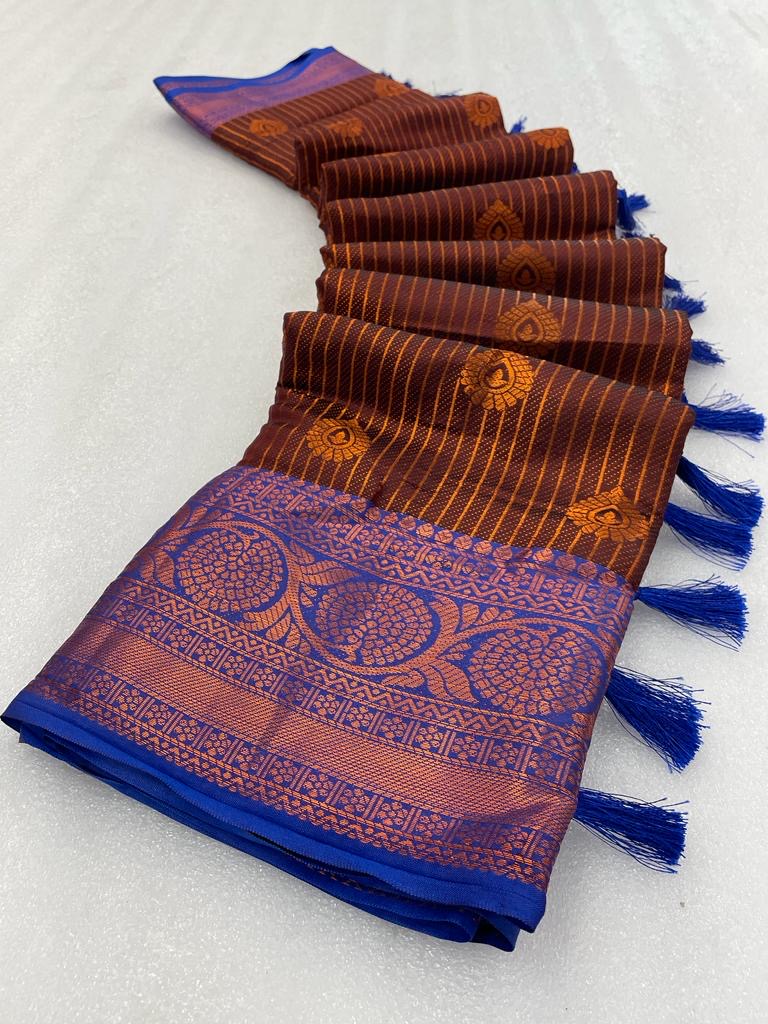 Handloom InspiredSoftsilk banarasi saree