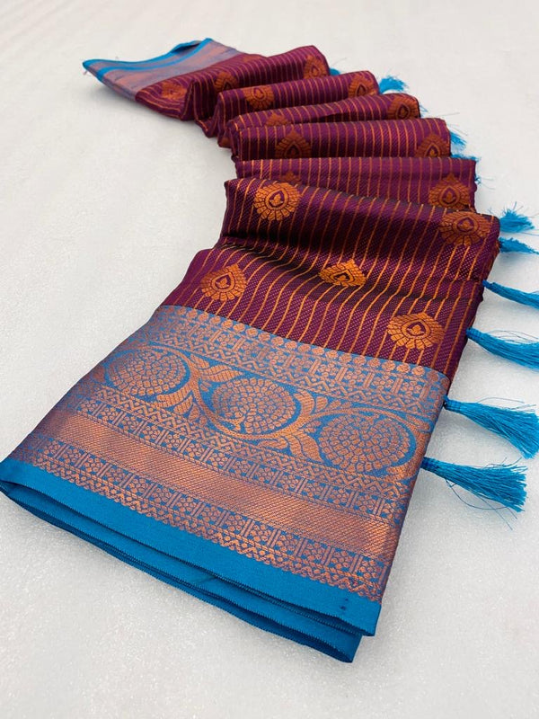 Handloom Inspired Softsilk banarasi saree