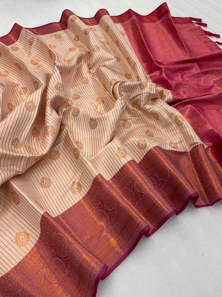 Handloom Inspired Softsilk banarasi saree