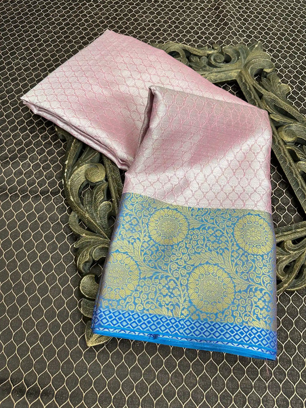 Beautiful Soft Cotton Zari Buta Banarasi Saree