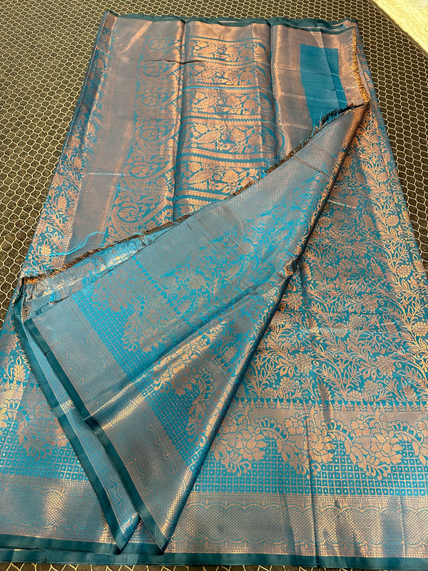 Beautiful Soft Cotton Zari Buta Banarasi Saree