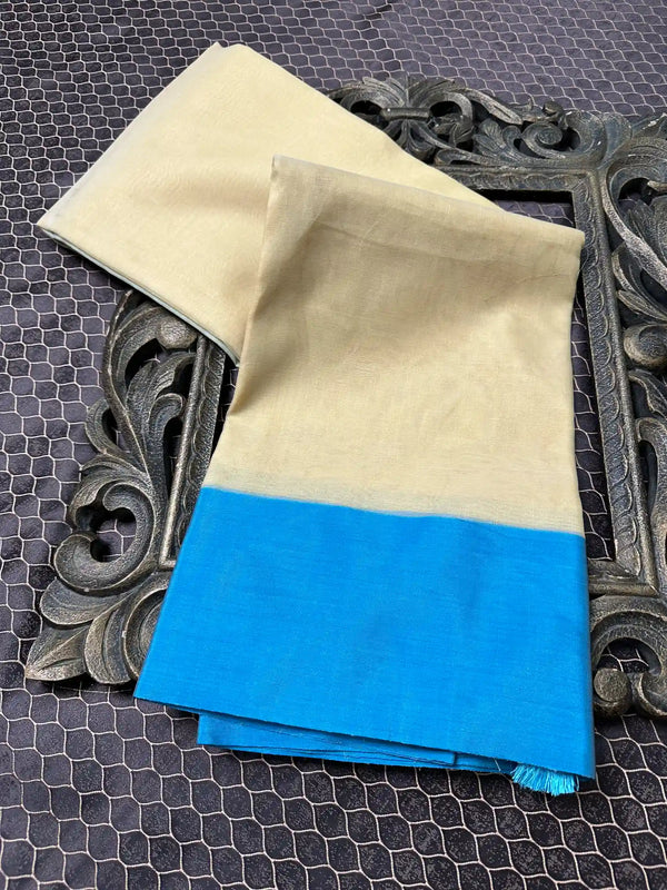 Beautiful Soft Cotton Zari Buta Banarasi Saree