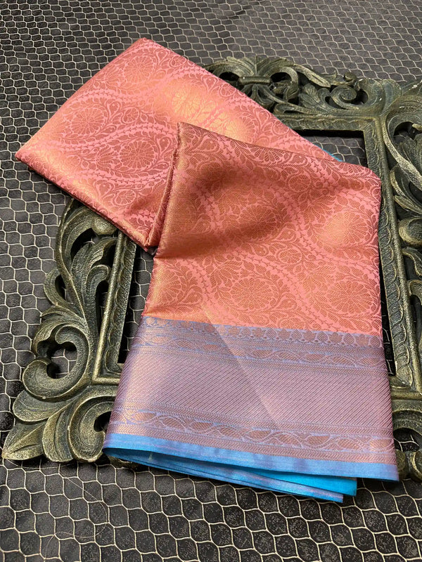 Beautiful Soft Cotton Zari Buta Banarasi Saree