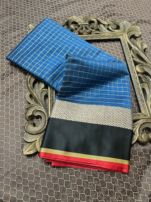 Beautiful Soft Cotton Zari Buta Banarasi Saree