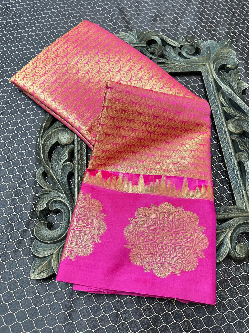 Beautiful Soft Cotton Zari Buta Banarasi Saree