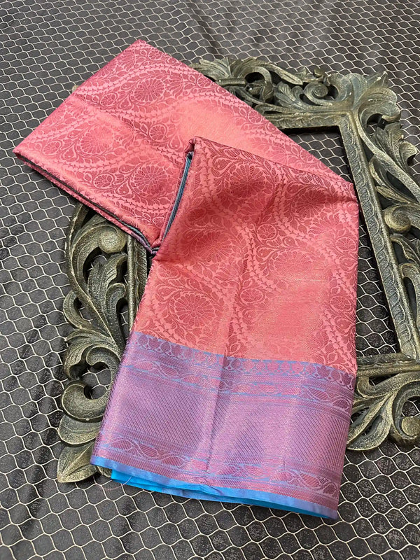 Beautiful Soft Cotton Zari Buta Banarasi Saree