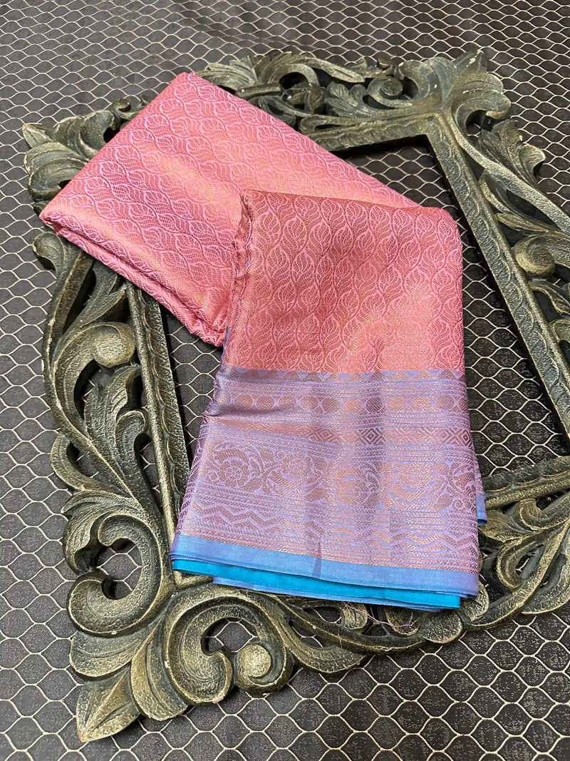 Beautiful Soft Cotton Zari Buta Banarasi Saree