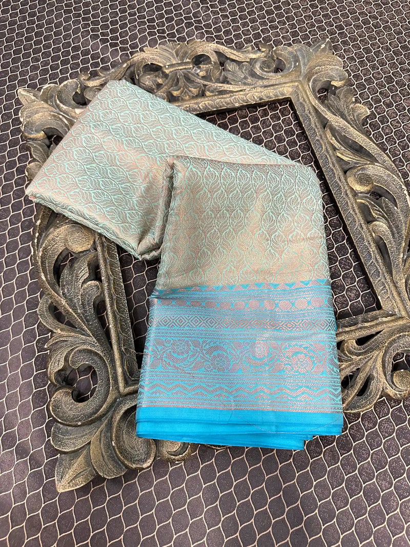 Beautiful Soft Cotton Zari Buta Banarasi Saree