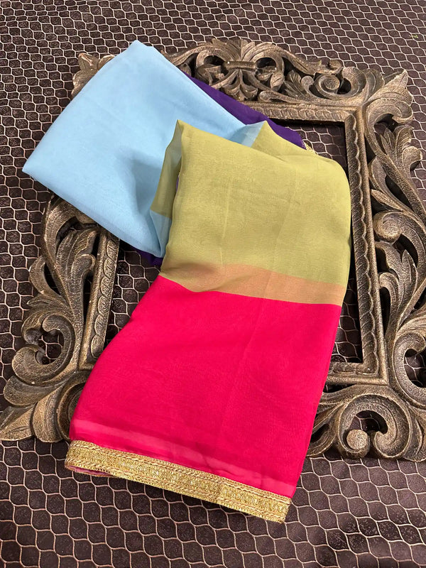 Beautiful Soft Cotton Zari Buta Banarasi Saree