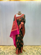 Ready To Wear Organza Silk Zari Buta Saree