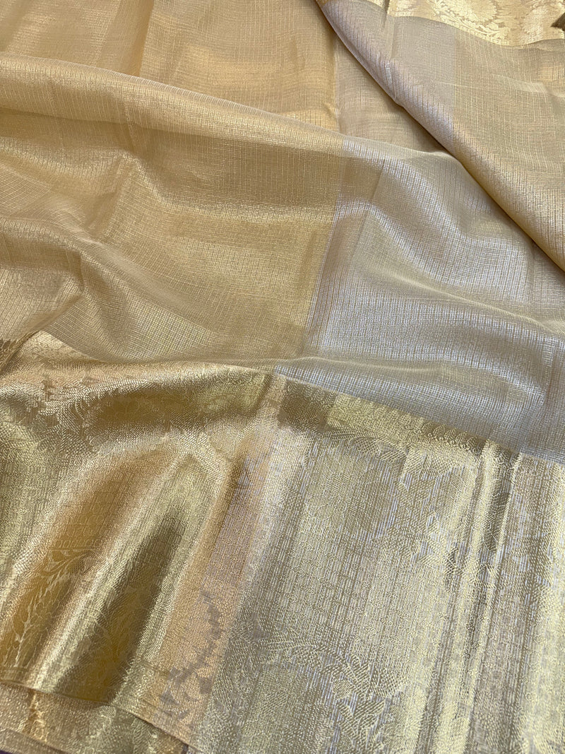 Golden Kota Tissue Silk Saree