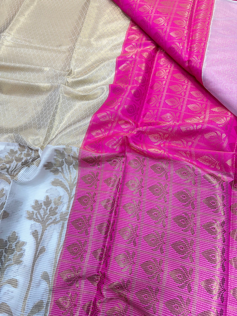 White Tissue Silk Saree