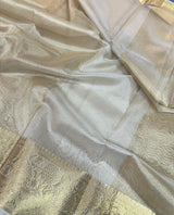 Malaika Arora Inspired Golden Tissue Silk Saree