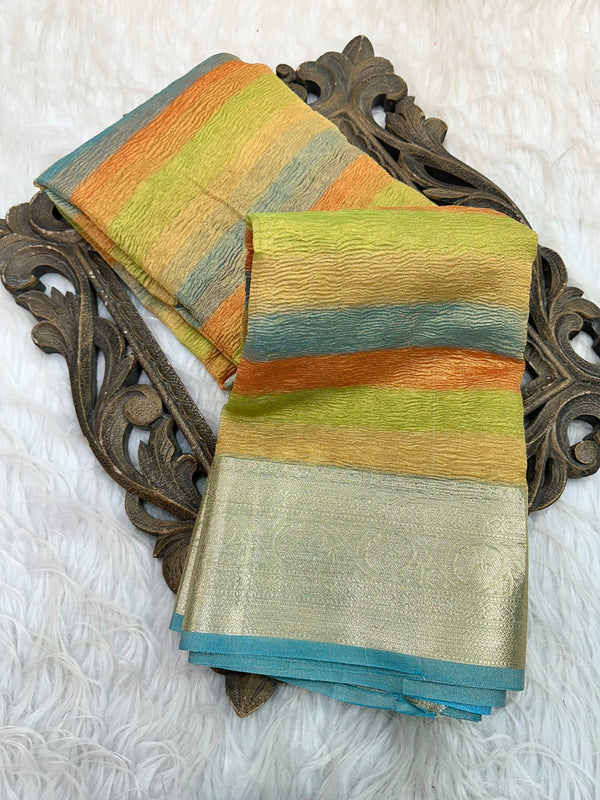 Manish Malhotra Inspired Multicoloured Banarasi Saree