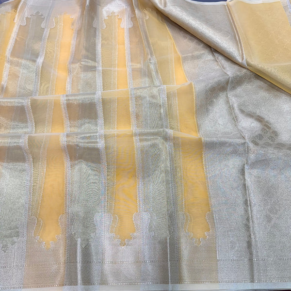 Kiara Advani Ma'am Inspired Yellow Tissue Saree