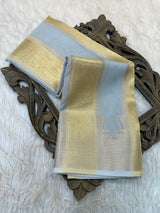 Kiara Advani Ma'am Inspired Silver Tissue Saree