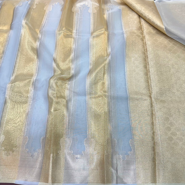 Kiara Advani Ma'am Inspired Silver Tissue Saree