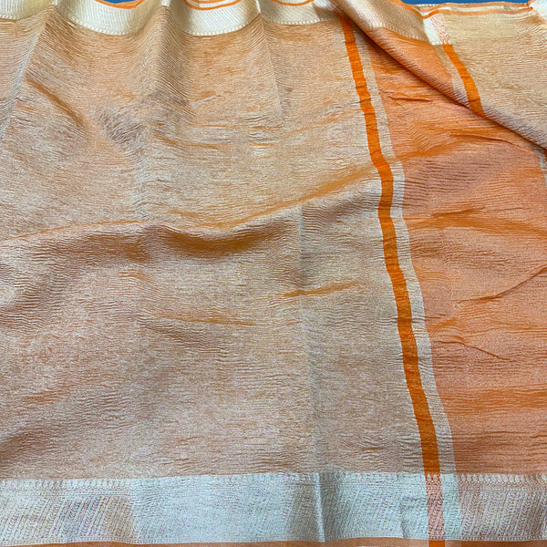 Manish Malhotra Inspired Orange Banarasi Border Saree