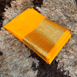 Yellow Organza Silk Traditional Banarasi Saree