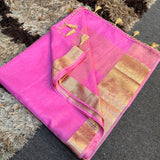 Baby Pink Organza Silk Traditional Banarasi Saree