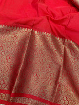 Bright Red Shade Warm Silk Banarasi Saree