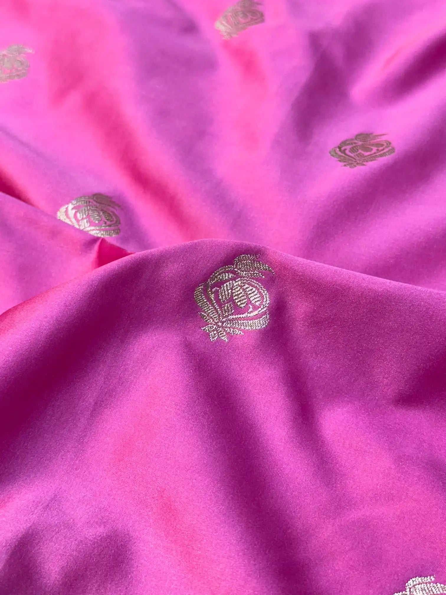 Pink Mashru Katan Silk Banarasi Saree 