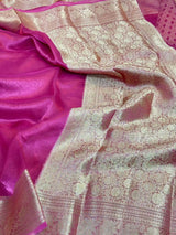 Pink Pure Tissue Silk Banarasi Saree