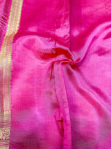 Pink Raw Mango Banarasi Saree with Zari Touch 