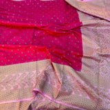 Pink Semi Dupion Silk Banarasi Saree