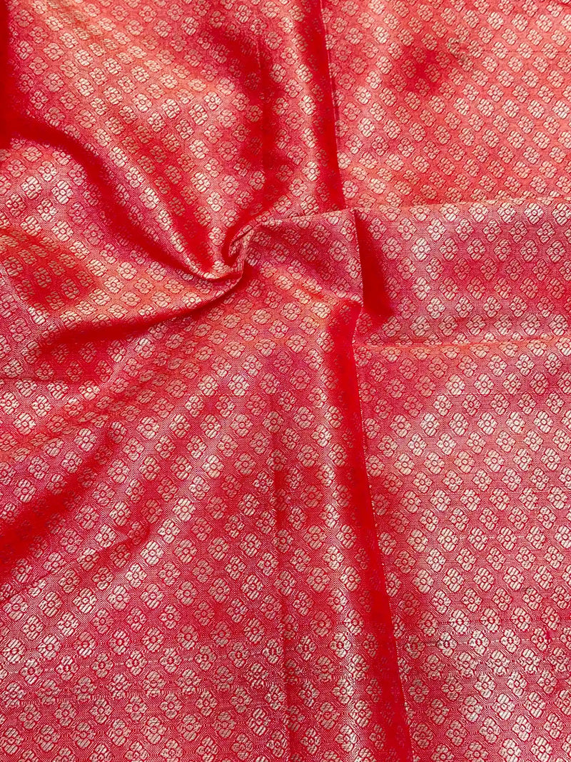 Pink Soft Silk Khaddi Buti Banarasi Saree