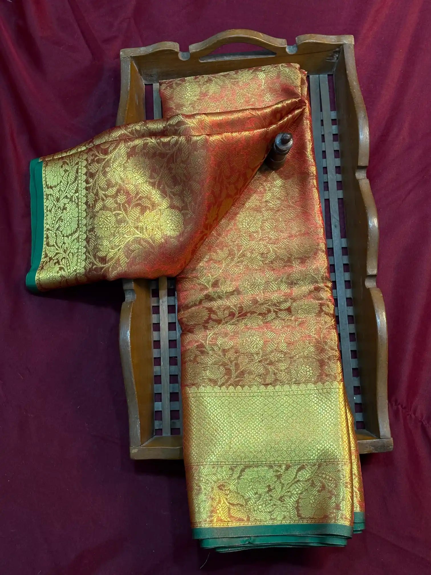 Premium Embossed Weave Softsilk Banarasi Saree