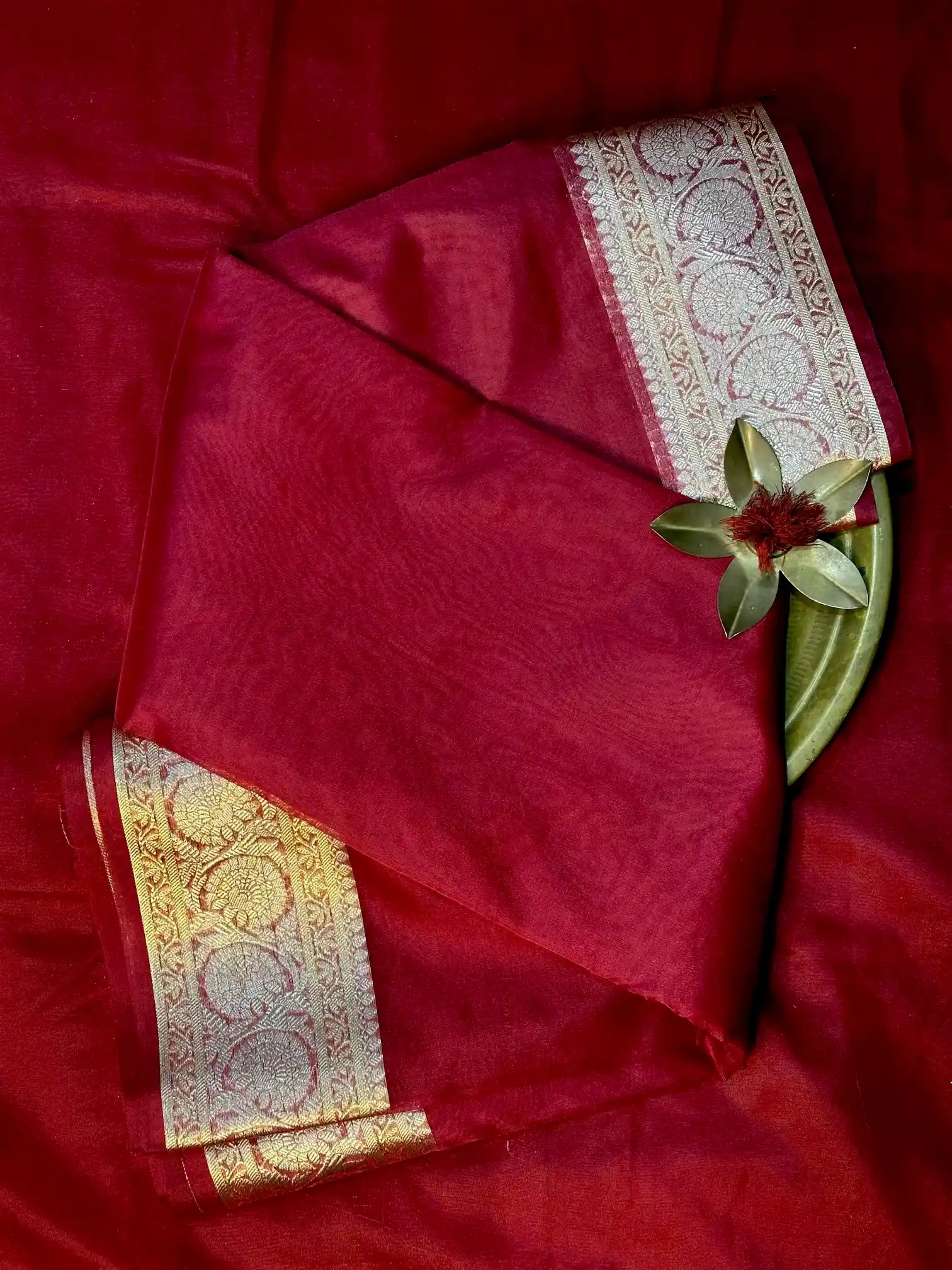 Premium Embossed Weave Softsilk Banarasi Saree