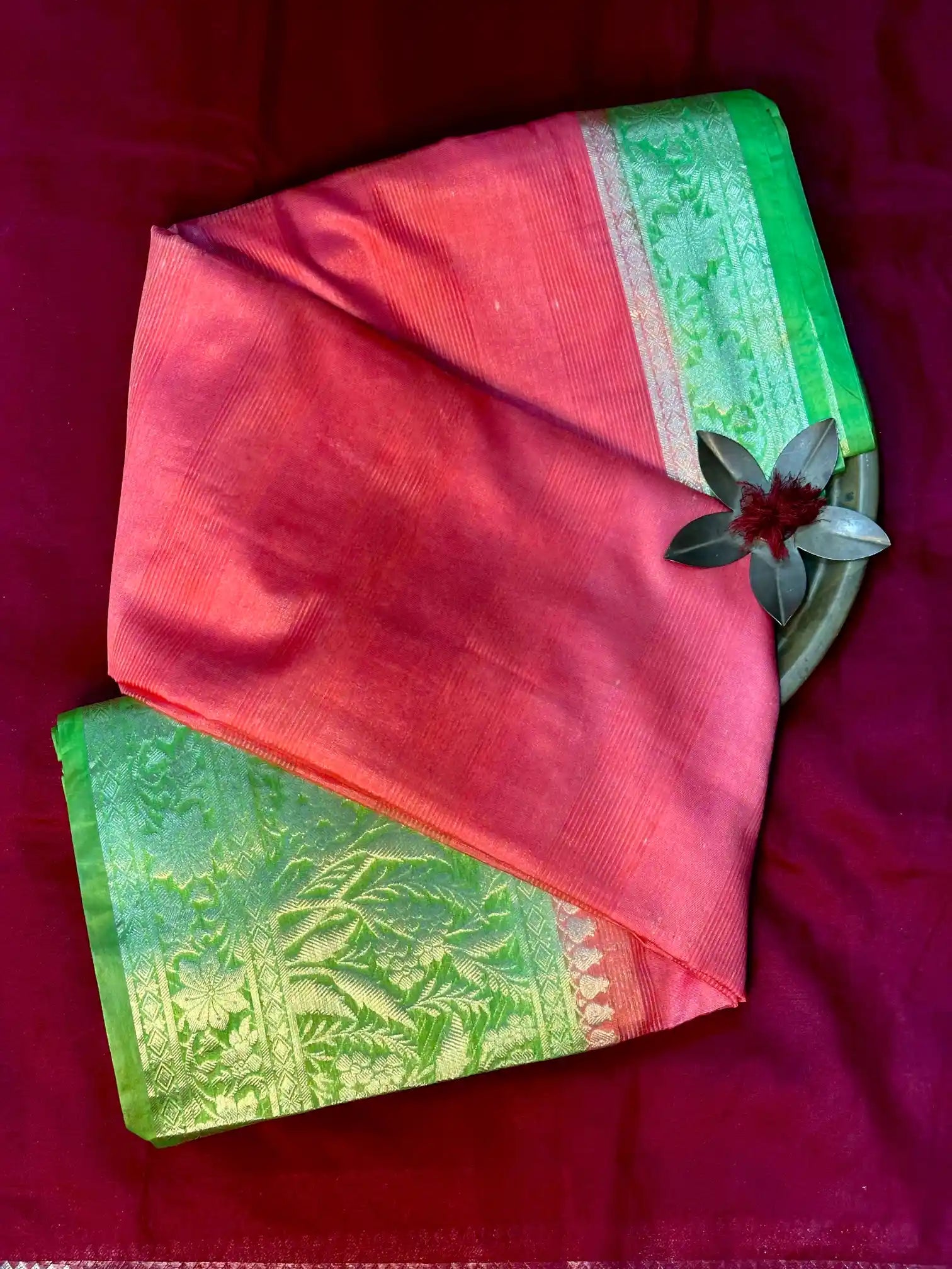 Premium Embossed Weave Softsilk Banarasi Saree
