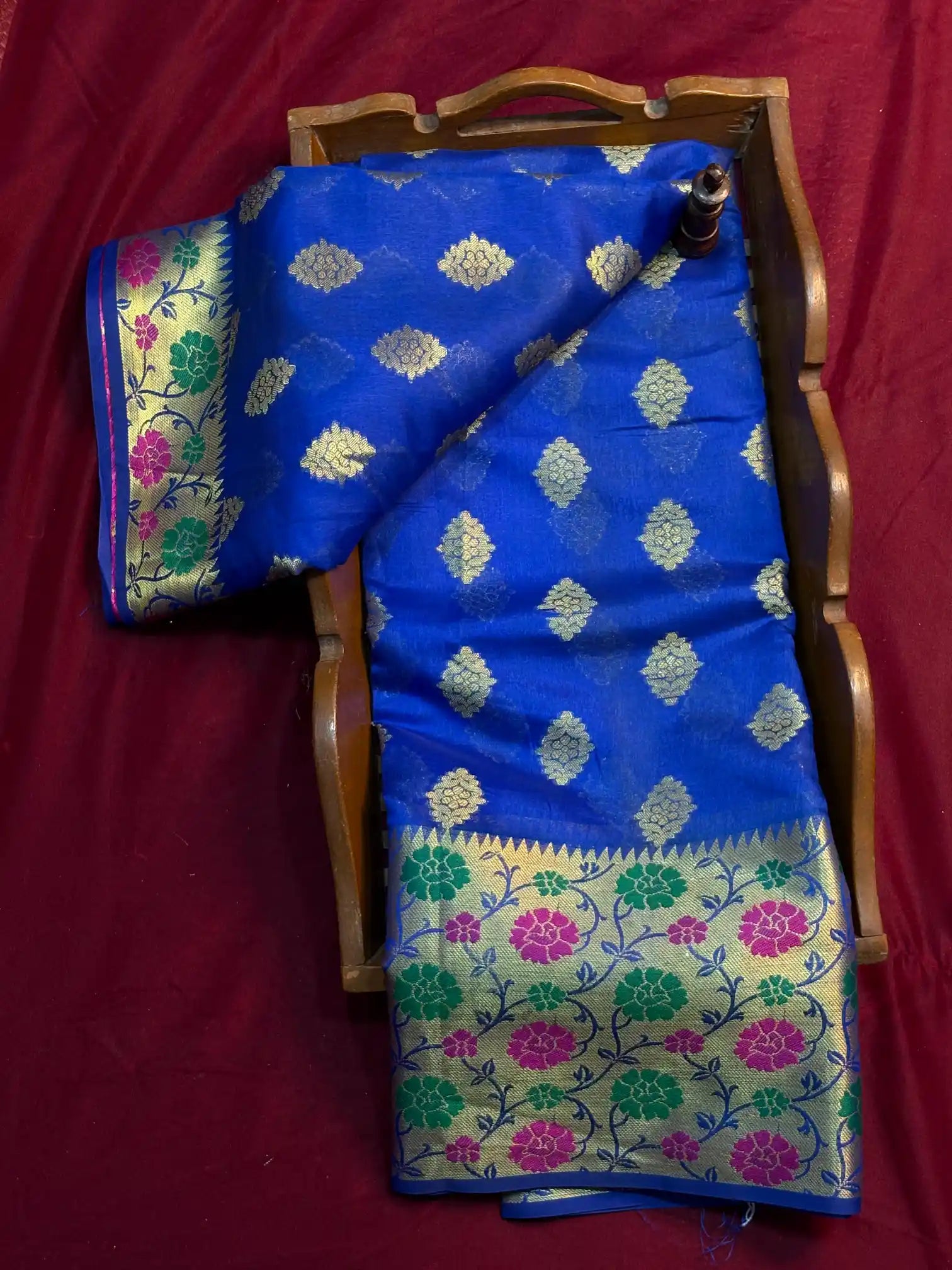 Premium Embossed Weave Softsilk Banarasi Saree