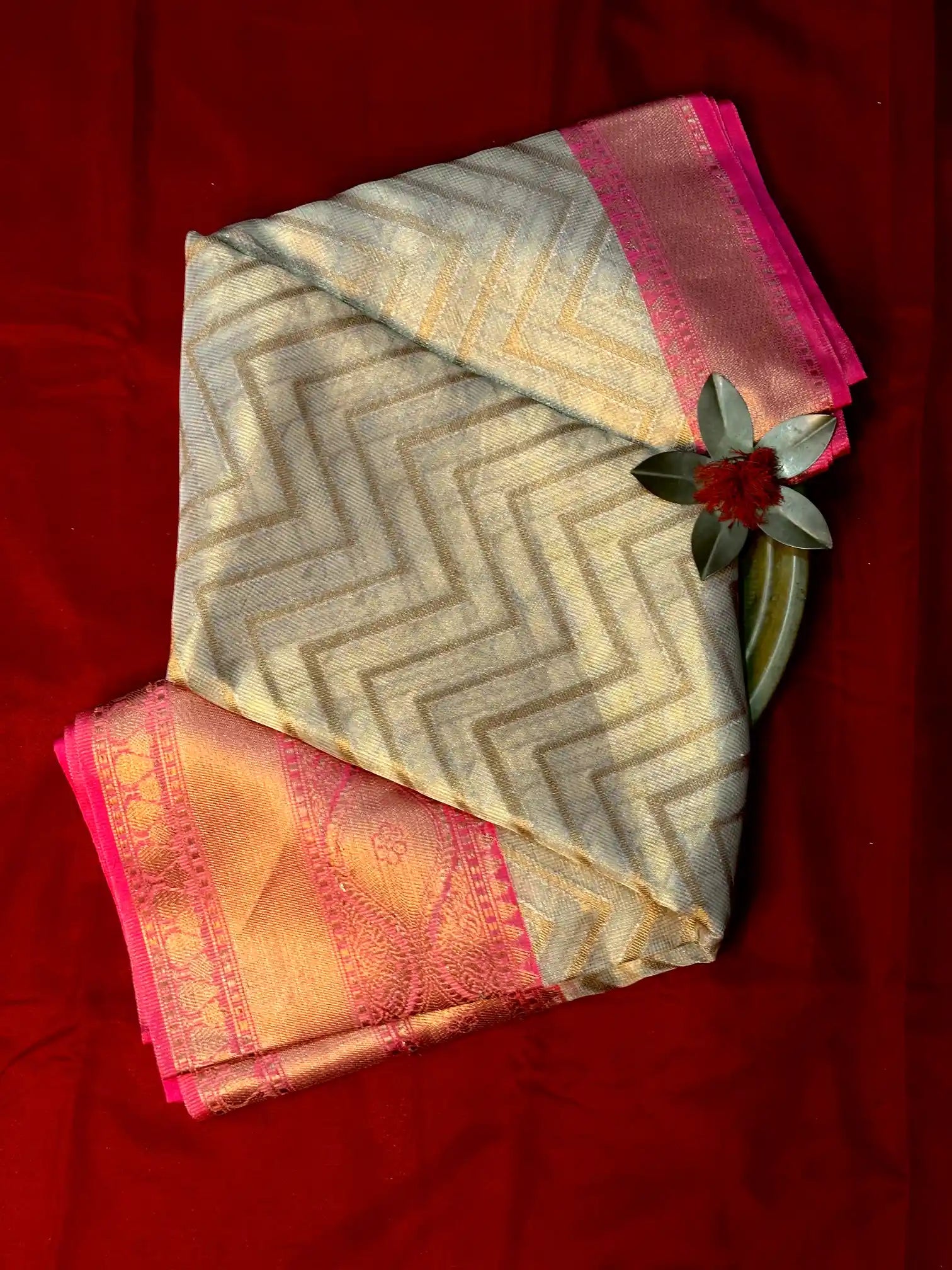 Premium Embossed Weave Softsilk Banarasi Saree