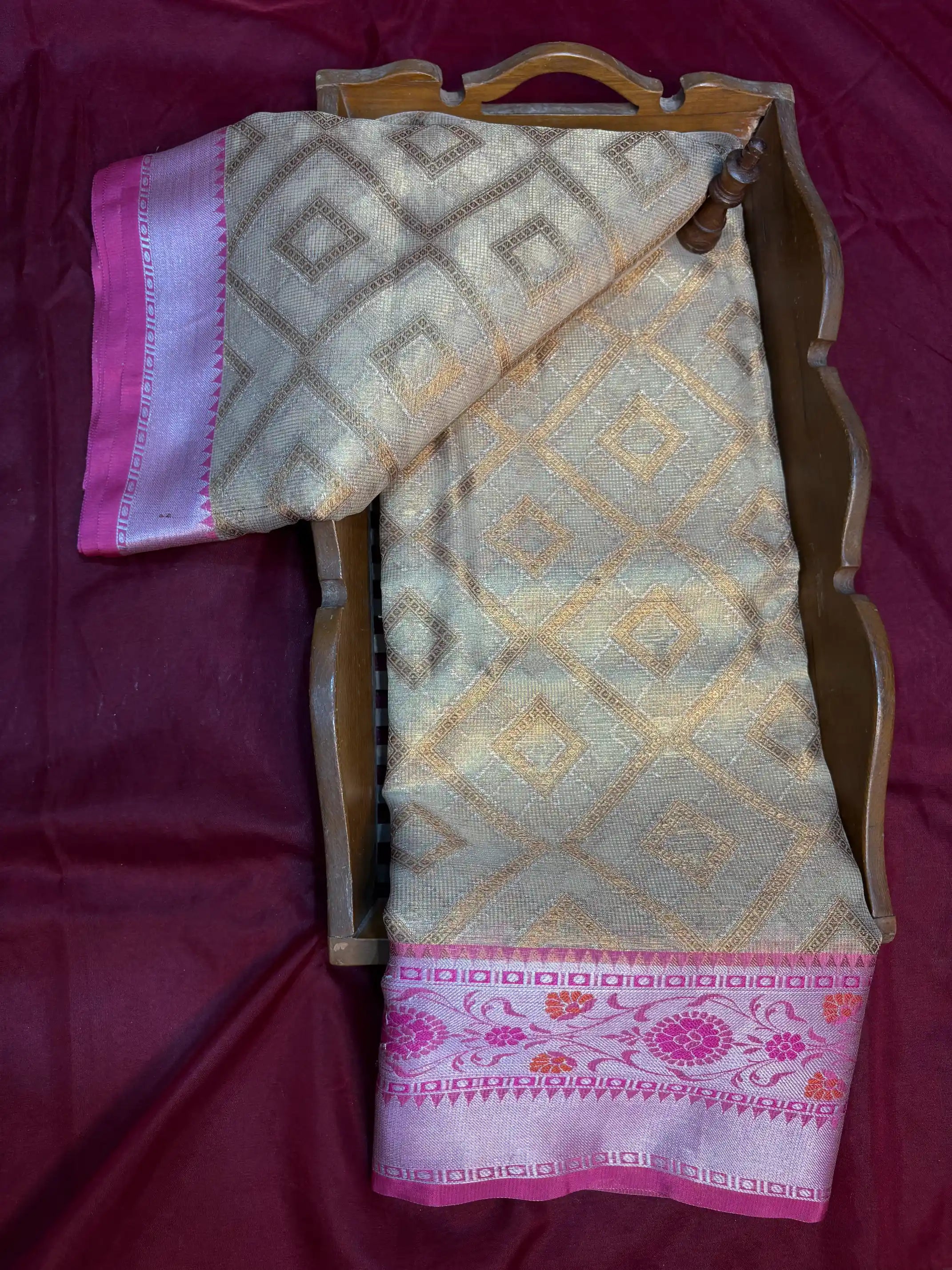 Premium Embossed Weave Softsilk Banarasi Saree